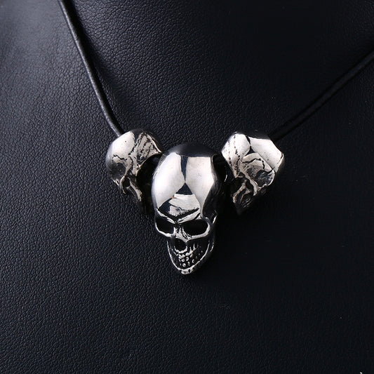 Triple Skull Necklace