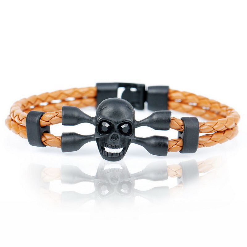 Diamond Eyes Leather Bracelet - Multicolor