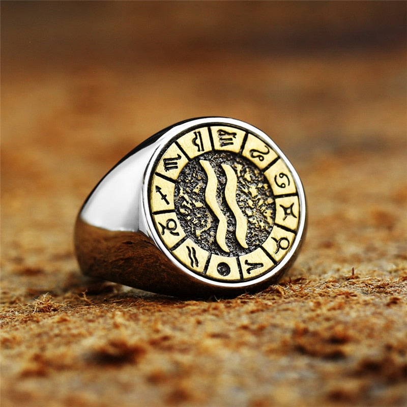 12 Zodiac Sign Ring