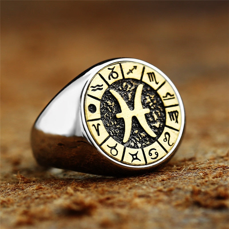 12 Zodiac Sign Ring