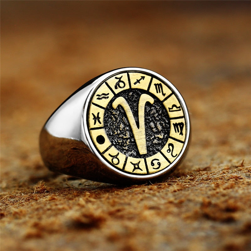 12 Zodiac Sign Ring