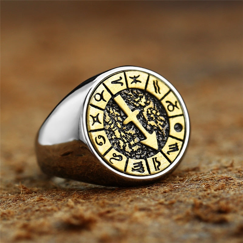 12 Zodiac Sign Ring