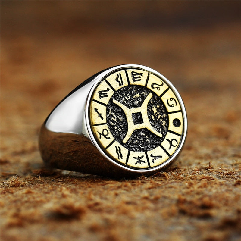 12 Zodiac Sign Ring